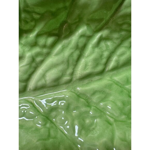 Majolica Leaf-Shaped Dish By Royal Winton - Picture 3 of 6